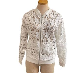 NWT Skye’s The Limit White Lacey Jacket Size Small New